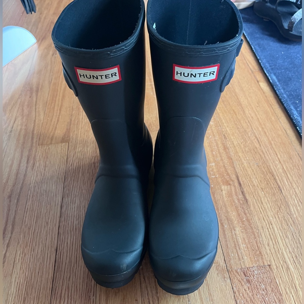 Hunter Blue Rain Boots